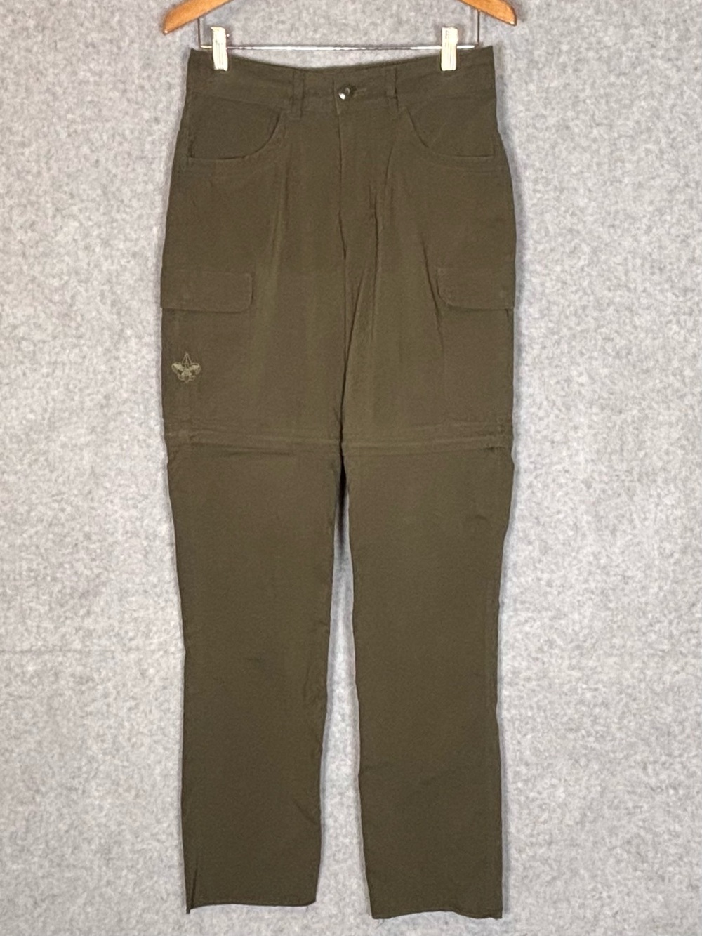 Scouts BSA Official Uniform Switchback Convertible Pants-Olive Green-Men 30